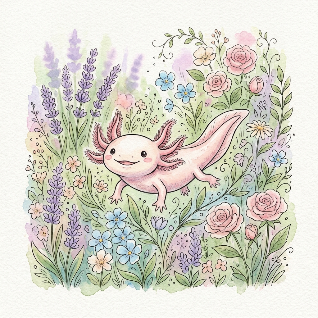 Axolotl Floral